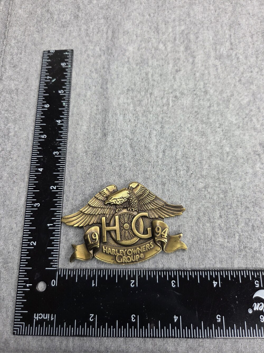 Harley Owners Group HOG 1994 Eagle Medallion Brass In Appreciation - Picture 6 of 8